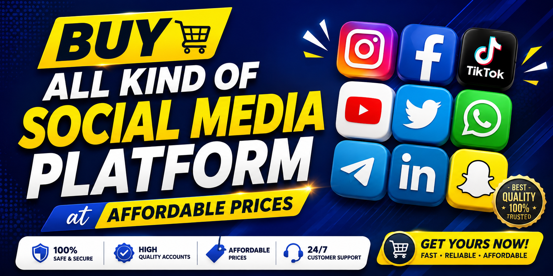 Buy all kinds of social media handles